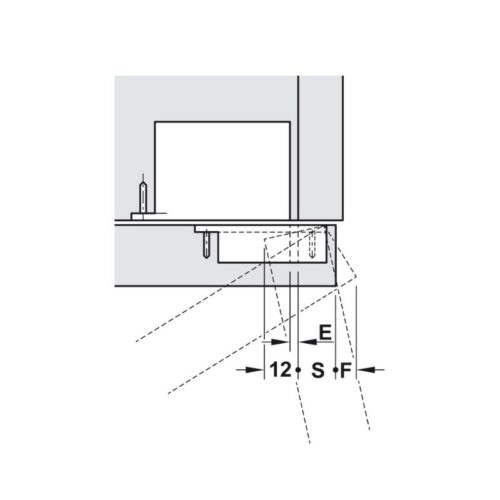 Bản lề âm 3 chiều Hafele 342.79.700 9 Kích thước bản lề âm 3 chiều Hafele 342.79.700-5