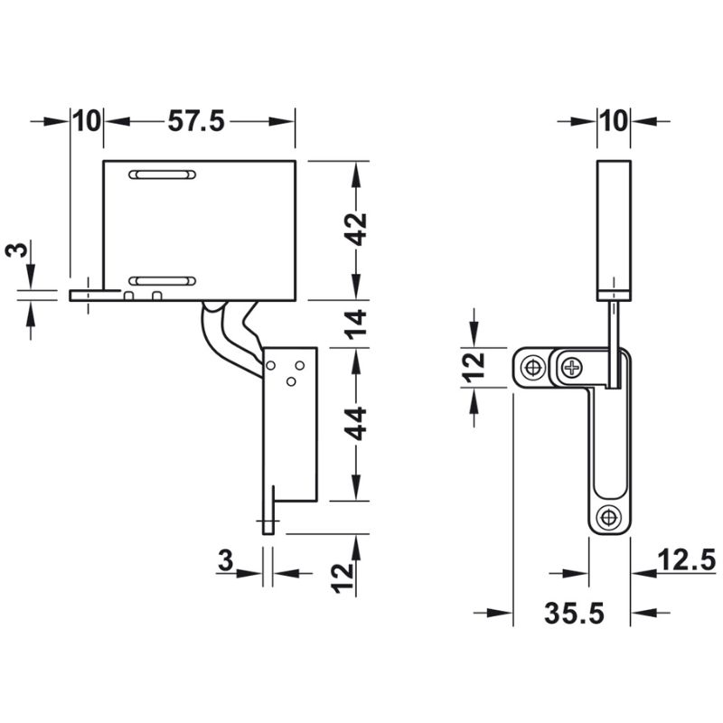 Kích thước bản lề âm 3 chiều Hafele 342.79.700 Kích thước bản lề âm 3 chiều Hafele 342.79.700