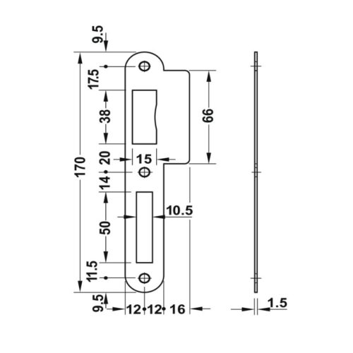 Bas thân khóa Hafele 911.39.829 3 kich thuoc bas than khoa hafele 911.39.829