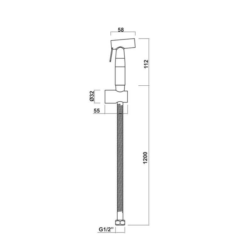 Vòi xịt vệ sinh gồm giá đỡ Hafele 589.25.985 Vòi xịt vệ sinh gồm giá đỡ Hafele 589.25.985