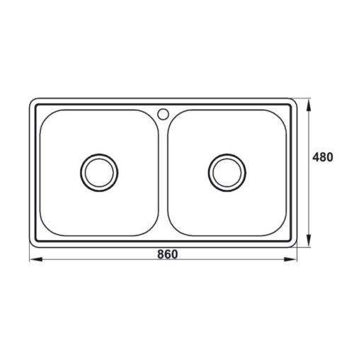 Chậu rửa bát Hafele Claudius HS-SD8648 567.20.493 8 kích thước của Chậu rửa chén bát Hafele Claudius HS-SD8648 567.20.493