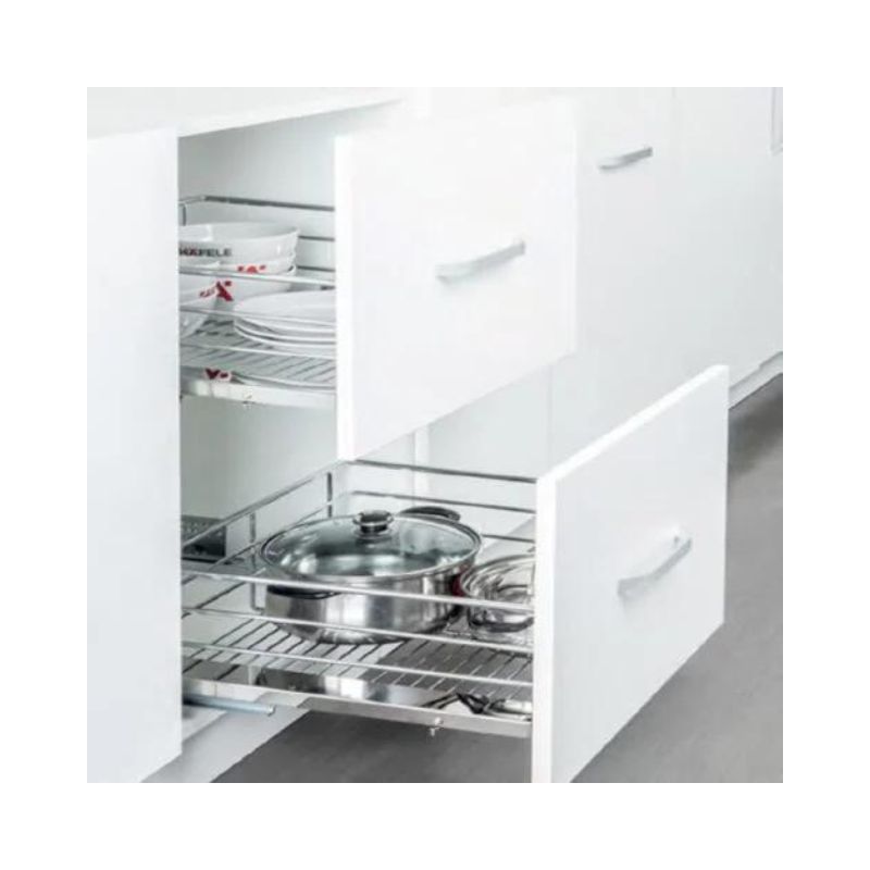 Bộ rổ kéo gắn với cánh Hafele 549.03.142 cho tủ rộng 450mm Bộ rổ kéo gắn với cánh Hafele 549.03.142 cho tủ rộng 450mm