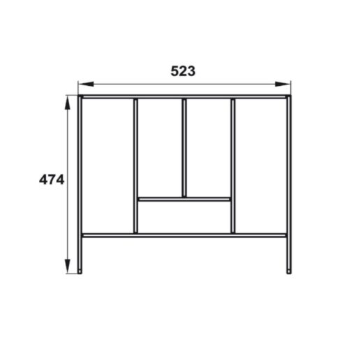 Bộ khay chia ngăn kéo Hafele 552.52.807 3 Kích thước bộ khay chia ngăn kéo Hafele 552.52.807