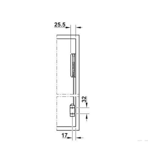 Lắp đặt bộ tay nâng FREE FOLD SHORT Hafele 493.05.740, xám