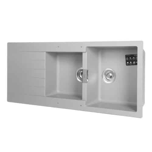Chậu rửa bát đá Hafele HS19-GED2S80 570.35.570 màu xám 3 Chậu rửa bát đá Hafele HS19-GED2S80 570.35.570 màu xám