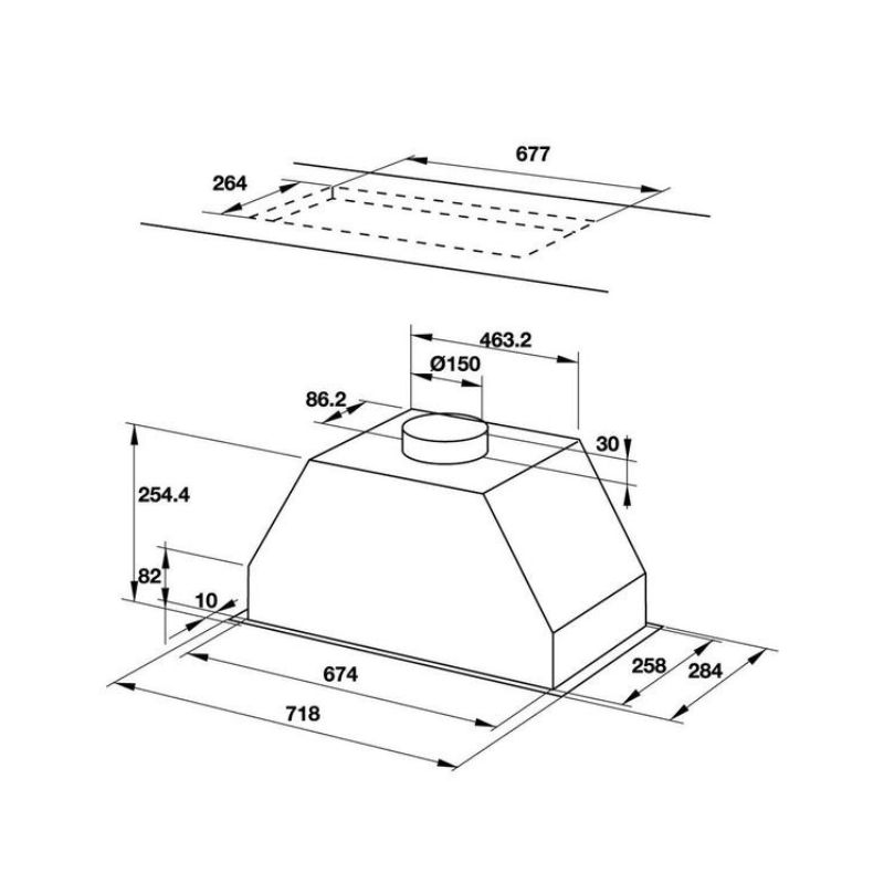 Kích thước Máy hút khử mùi âm tủ Hafele HH BI70A 538.84.007 Kích thước Máy hút khử mùi âm tủ Hafele HH BI70A 538.84.007