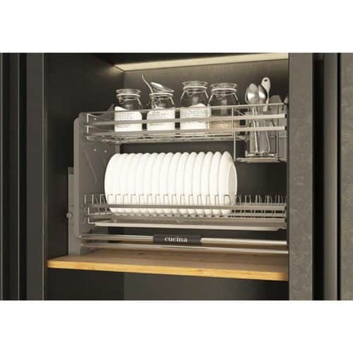 Ảnh thực tế rổ chén đĩa di động CUCINA LENTO 504.76.134 600mm Inox 304/ Xám