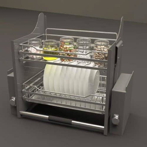 Rổ chén đĩa di động lướt dẹt LENTO Cucina 504.76.014 Inox 304 4 Ảnh thực tế rổ chén đĩa di động lướt dẹt LENTO Cucina 504.76.014 Inox 304