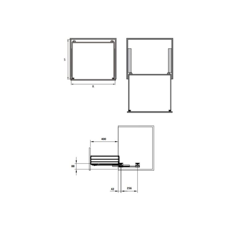 Bộ rổ bát đĩa Hafele Cappella 549.08.151 700mm Bộ rổ bát đĩa Hafele Cappella 549.08.151 700mm
