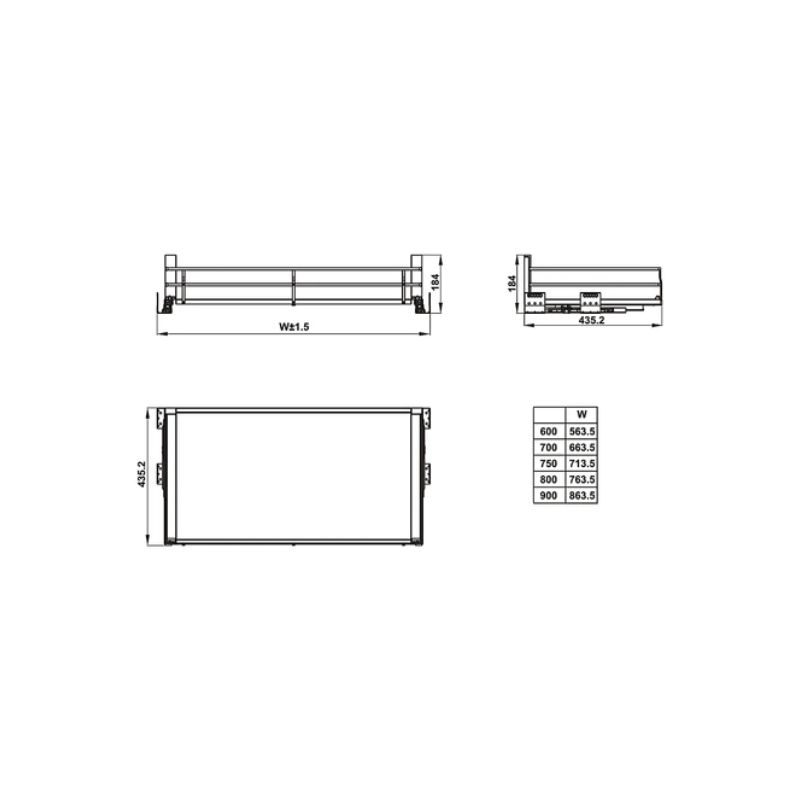 Bộ rổ bát đĩa Hafele Kason Flex 549.08.888 900mm Bộ rổ bát đĩa Hafele Kason Flex 549.08.888 900mm