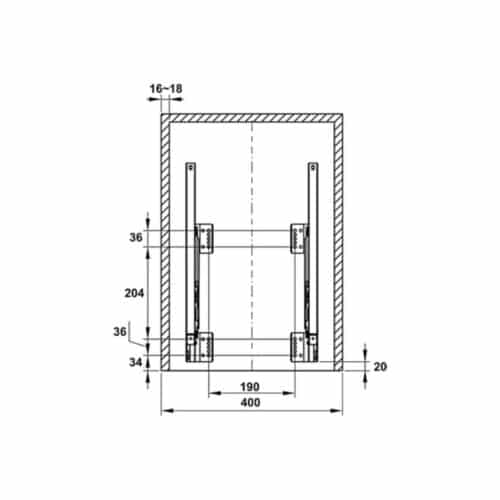 Thùng rác gắn cánh Hafele Viola 503.48.505 4 Thùng rác gắn cánh Hafele Viola 503.48.505