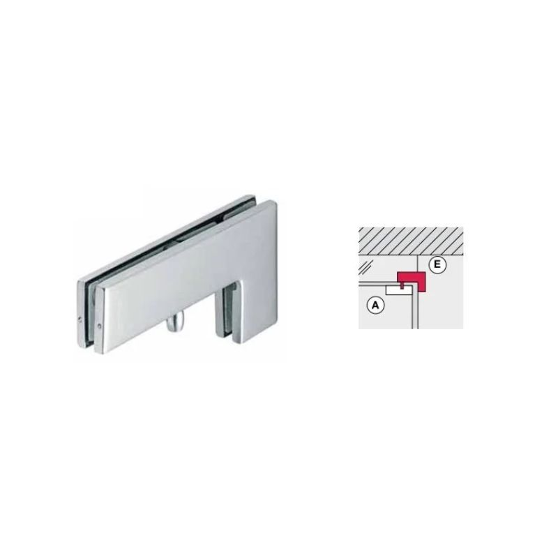 Hình ảnh kẹp kính chữ L bằng nhôm Hafele 489.81.041 Hình ảnh kẹp kính Hafele 489.81.041