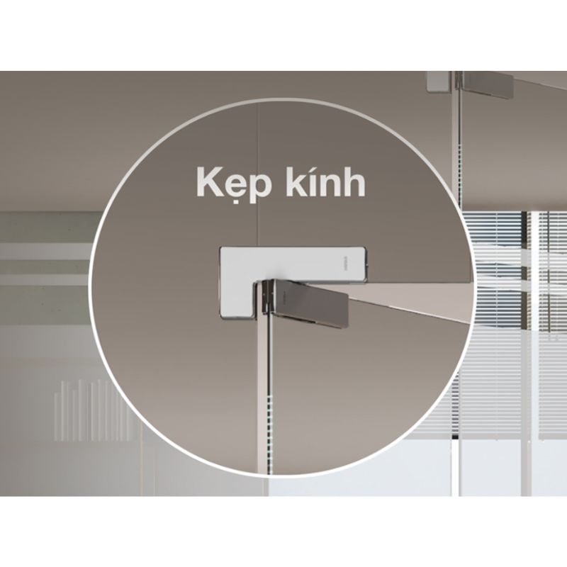 Hình ảnh kẹp kính chữ L bằng nhôm Hafele 489.81.041 Hình ảnh kẹp kính Hafele 489.81.041