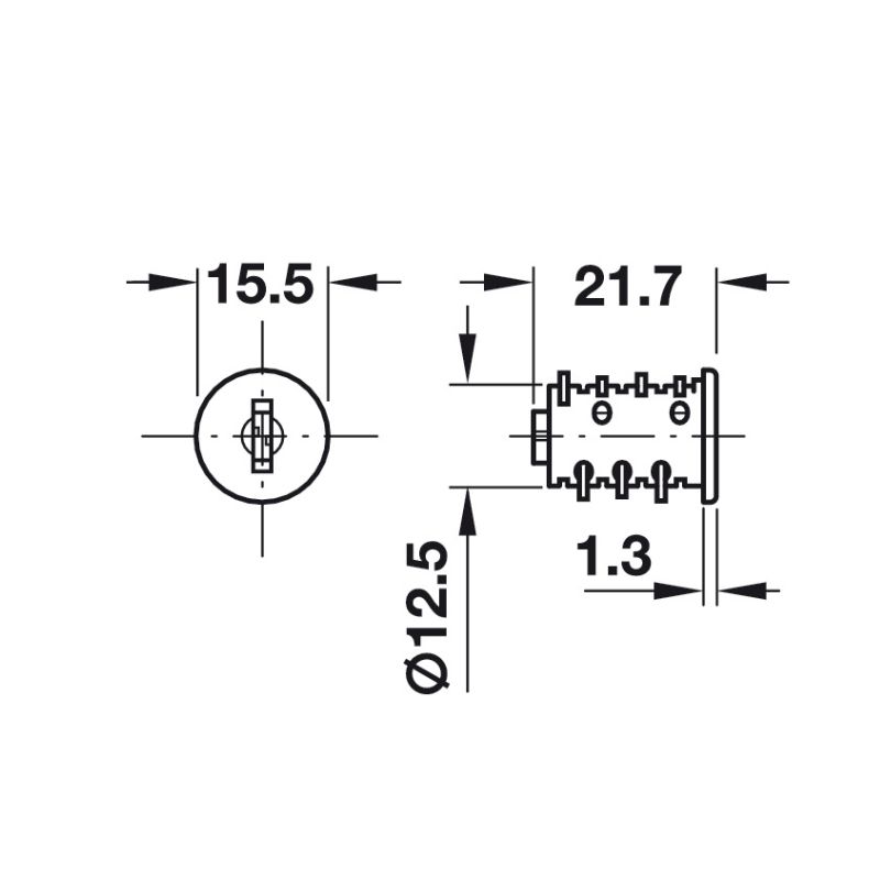 Kích thước ruột khóa tủ SYMO 3000 Hafele 210.41.611 Kích thước ruột khóa tủ SYMO 3000 Hafele 210.41.611
