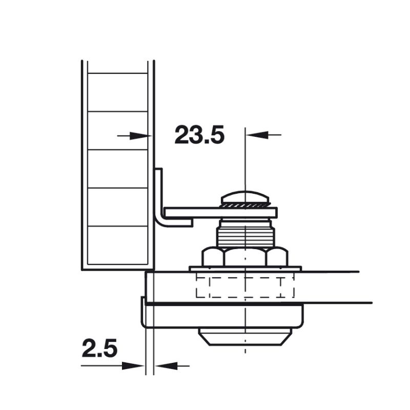 Lắp đặt vỏ khóa cho tay nắm cửa kính SYMO Hafele 233.42.601 Lắp đặt vỏ khóa cho tay nắm cửa kính SYMO Hafele 233.42.601