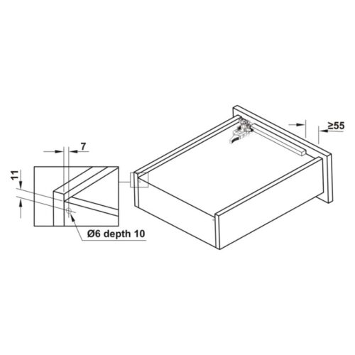 Ray âm EPC Evo 350mm giảm chấn Hafele 433.32.072 4 Ray âm EPC Evo 350mm giảm chấn Hafele 433.32.072 (2)