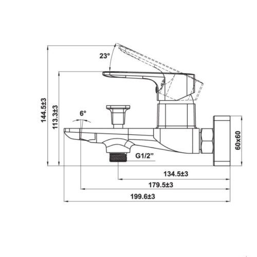 Bộ trộn nổi 2 đường nước Kobe Hafele 589.15.005