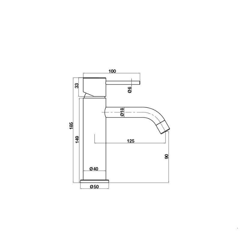Vòi trộn lavabo Retro 90 Hafele 589.15.270 Vòi trộn lavabo Retro 90 Hafele 589.15.270