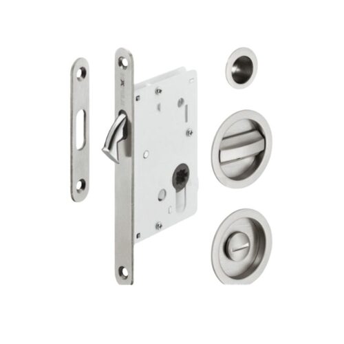 Tay nắm âm và thân khóa cửa trượt Hafele 911.27.500 BS50 WC