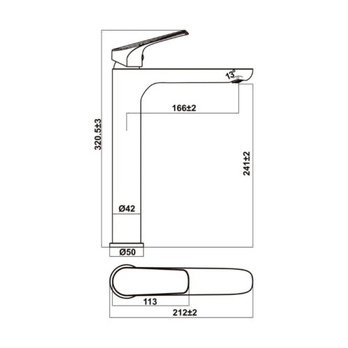 Vòi trộn lavabo Vigor II 240 Hafele 589.15.185