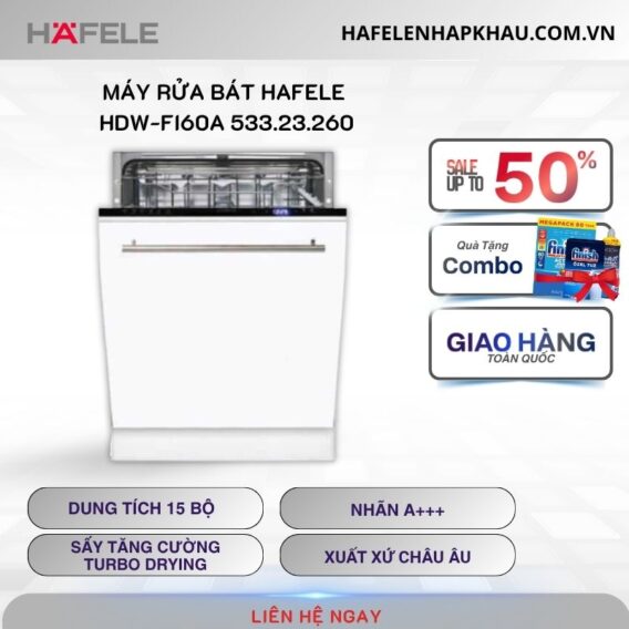 Máy rửa bát âm tủ Hafele HDW-FI60A 533.23.260