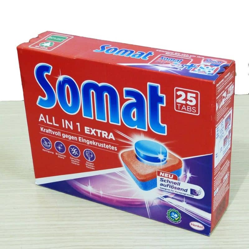 Bao bì Viên rửa bát Somat All in 1 Extra 25 viên Bao bì Viên rửa bát Somat All in 1 Extra 25 viên