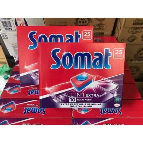 Hộp viên rửa Somat 25 viên của Đức dành cho máy rửa bát 3 Hộp viên rửa Somat 25 viên của Đức dành cho máy rửa bát