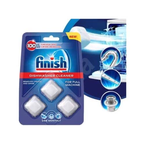 Viên vệ sinh máy rửa bát Finish vỉ 3 viên 4 Tính năng Viên vệ sinh máy rửa bát Finish vỉ 3 viên