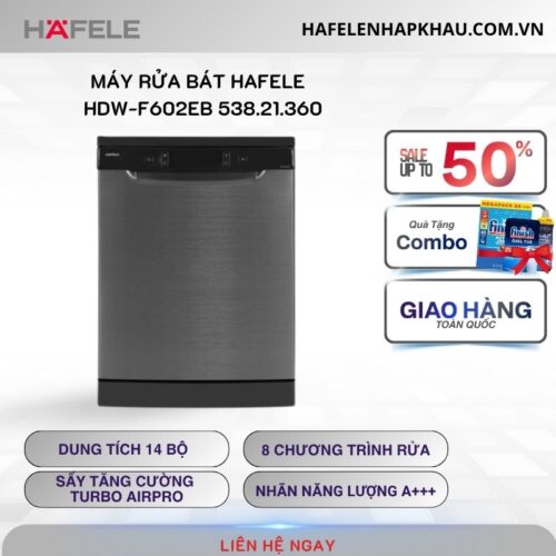 Máy rửa chén độc lập Hafele HDW-F602EB 538.21.360