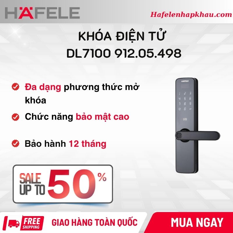 Khóa điện tử Hafele DL7100 912.05.498 Khóa điện tử Hafele DL7100 912.05.498