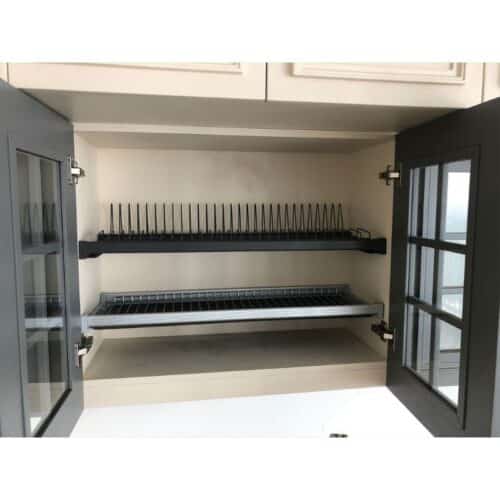 Ảnh thực tế khay up chén đĩa Hafele 544.01.309 đen, 864X263mm