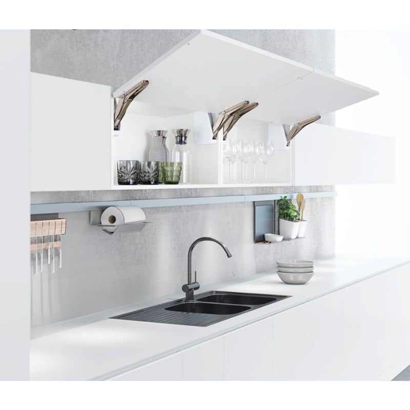 Ảnh thực tế bộ tay nâng FREE FLAP 1.7 Hafele 493.05.820 nắp trắng Ảnh thực tế bộ tay nâng FREE FLAP 1.7 Hafele 493.05.820 nắp trắng