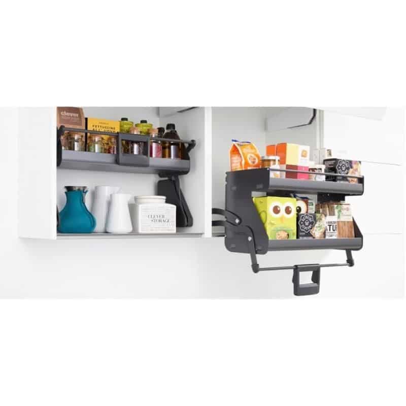 Ảnh thực tế kệ nâng hạ Imove Anthracite Double 600mm Hafele 504.68.323 Ảnh thực tế kệ nâng hạ Imove Anthracite Double 600mm Hafele 504.68.323