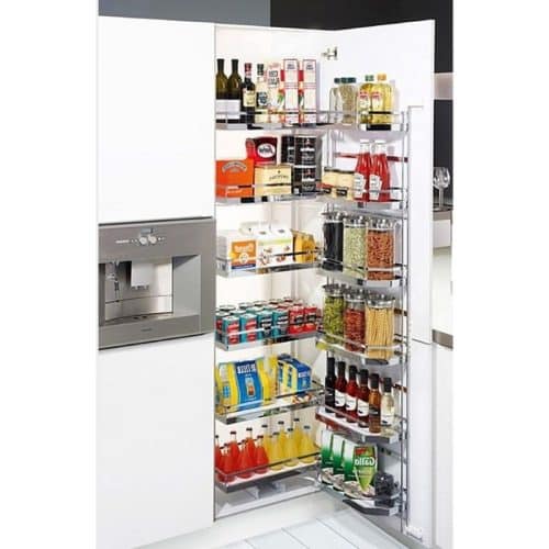 Ảnh thực tế phụ kiện tủ bếp Hafele 545.94.611 bộ rổ 6 tầng TANDEM 450/1100mm