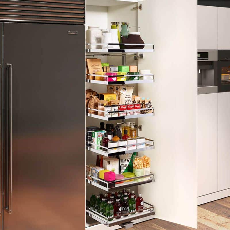 Ảnh thực tế kệ đựng thực phẩm 5 tầng Kesseböhmer Tandem Solo Hafele 549.77.794 Ảnh thực tế kệ đựng thực phẩm 5 tầng Kesseböhmer Tandem Solo Hafele 549.77.794