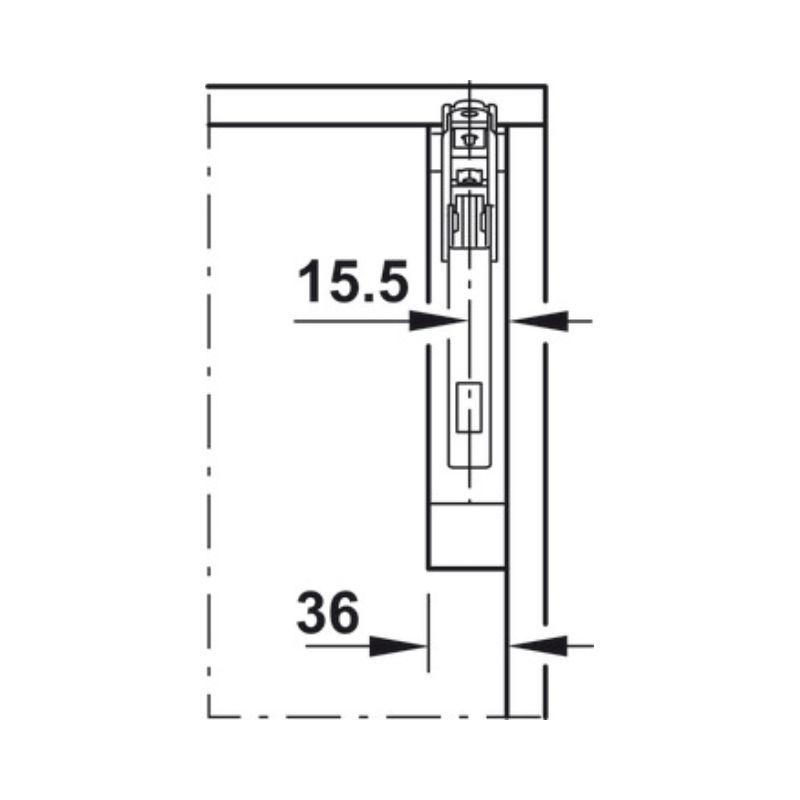 Thiết kế của Bộ tay nâng FREE FLAP 1.7 Hafele 493.05.820 nắp trắng Thiết kế của Bộ tay nâng FREE FLAP 1.7 Hafele 493.05.820 nắp trắng