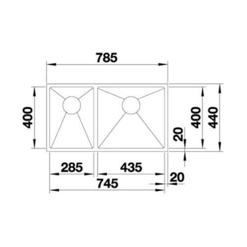 Chậu rửa bát Hafele Blanco Quatrus R15 285/435-IU 570.27.160 5 thông số kỹ thuật của Chậu rửa bát Hafele Blanco Quatrus R15 285/435-IU 570.27.160