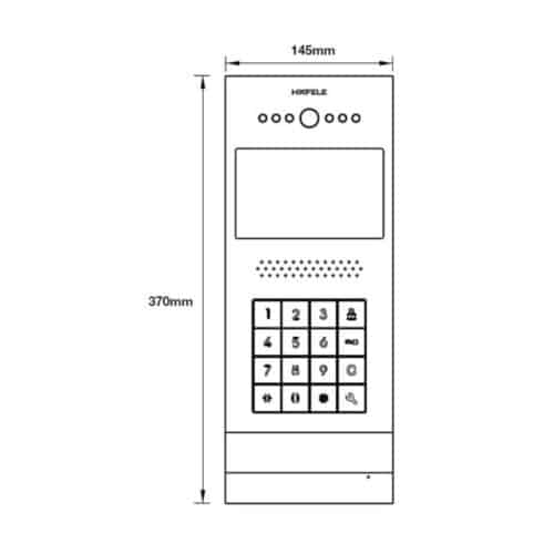 Kích thước Màn hình chuông cửa Hafele SVM-740 959.23.086