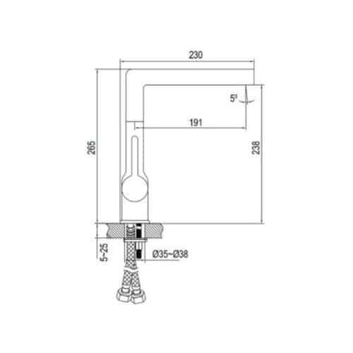 Vòi rửa bát Hafele HF-C231V 566.32.201