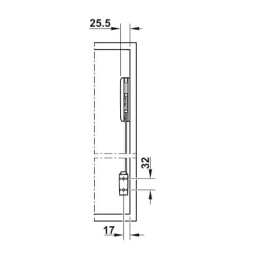 Lắp đặt bộ tay nâng FREE FOLD SHORT Hafele 493.05.736, xám