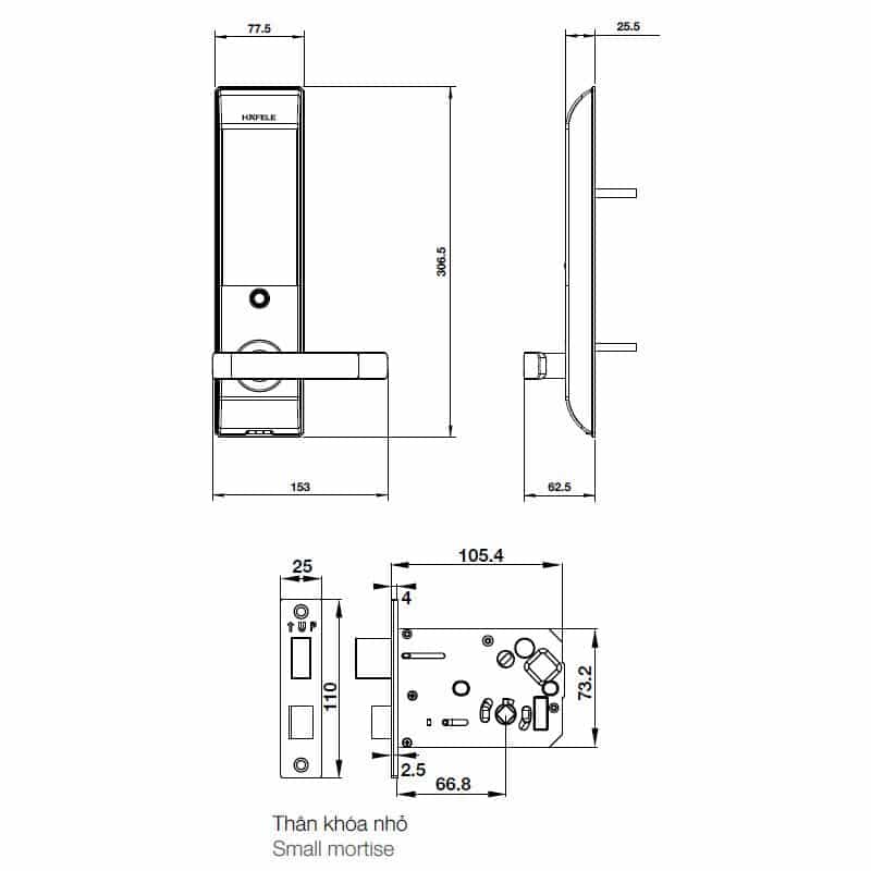 Lắp đặt Khóa cửa điện tử Hafele EL7900-TCB 912.05.646 Lắp đặt Khóa cửa điện tử Hafele EL7900-TCB 912.05.646