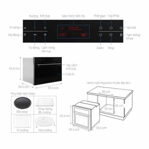 Lò vi sóng có nướng âm tủ 44 lít Hafele HO-KT45B 535.02.731 6 Thông số kỹ thuật lò vi sóng Hafele 535.02.731