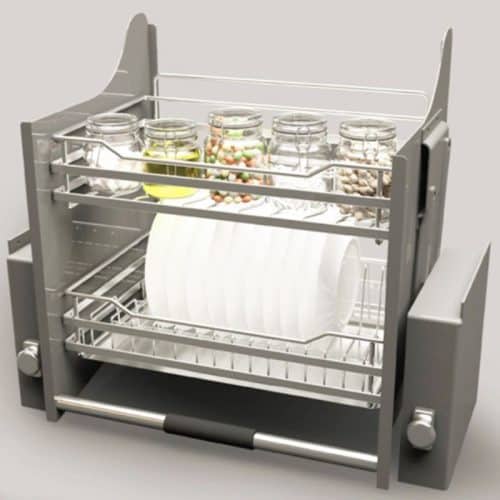 Rổ chén đĩa di động lướt tròn LENTO Cucina 504.76.208 mạ chrome 3 Ảnh rổ chén đĩa di động lướt tròn LENTO Cucina 504.76.208 mạ chrome