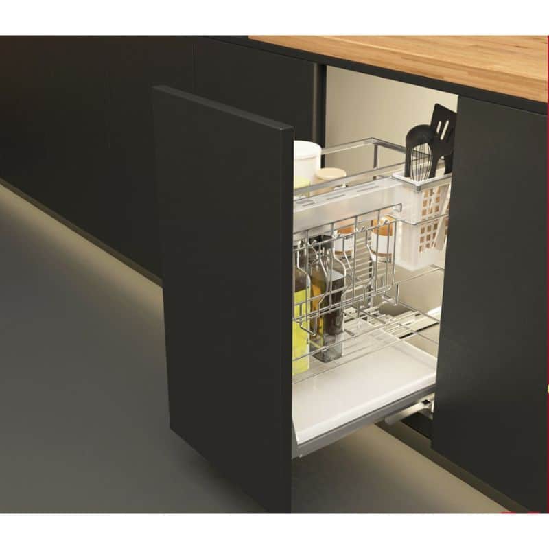 Ảnh thực tế bộ rổ dao thớt, chai lọ SONATA Cucina 549.20.015 Inox 304 Ảnh thực tế bộ rổ dao thớt, chai lọ SONATA Cucina 549.20.015 Inox 304