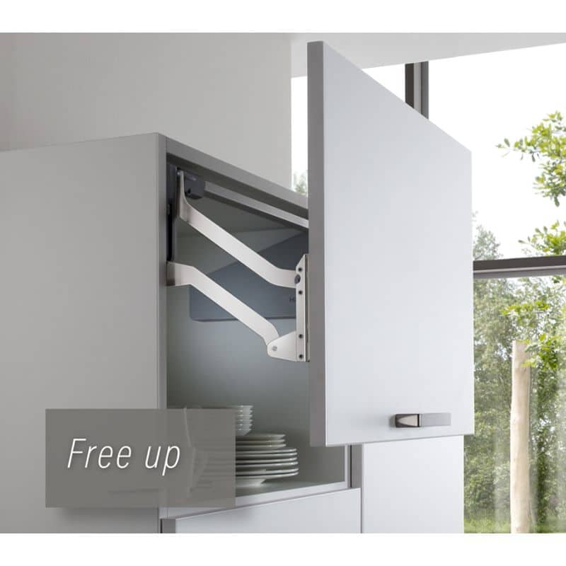 Ảnh thực tế bộ tay nâng FREE UP Hafele 493.05.805 nắp xám Ảnh thực tế bộ tay nâng FREE UP Hafele 493.05.805 nắp xám