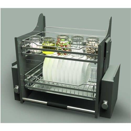 Rổ chén đĩa di động lướt tròn LENTO Cucina 504.76.207 mạ chrome 3 Ảnh thực tế rổ chén đĩa di động lướt tròn LENTO Cucina 504.76.207 mạ chrome