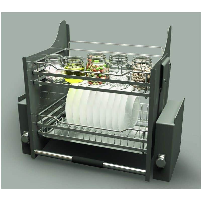 Ảnh thực tế rổ chén đĩa di động lướt tròn LENTO Cucina 504.76.207 mạ chrome Ảnh thực tế rổ chén đĩa di động lướt tròn LENTO Cucina 504.76.207 mạ chrome