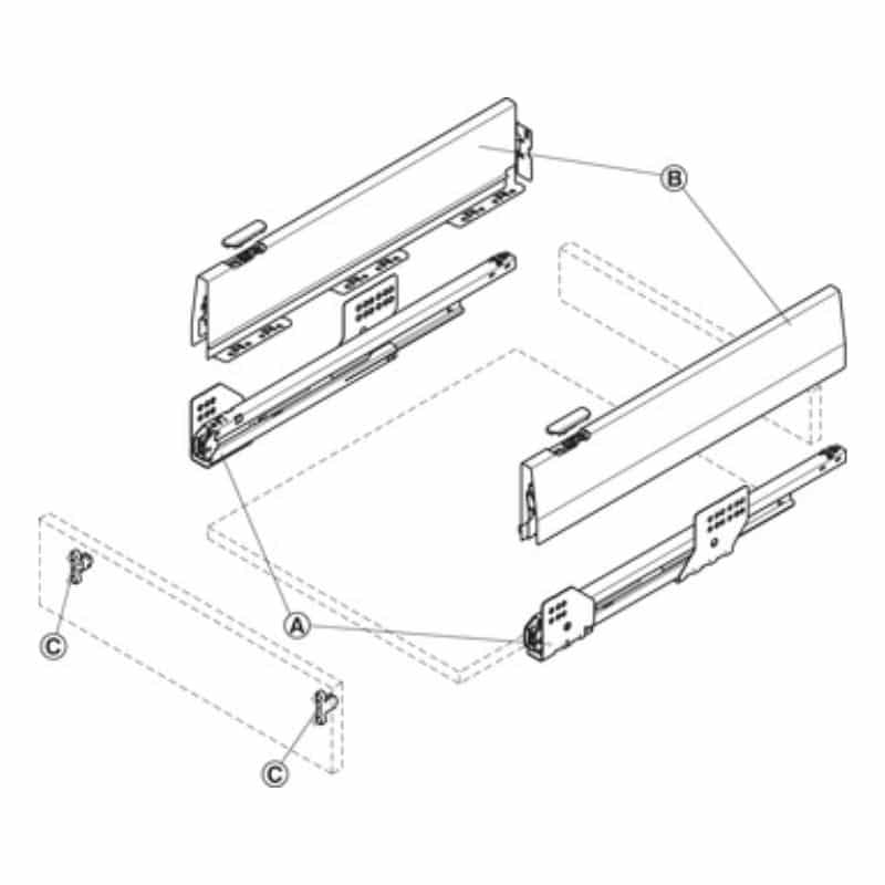 Lắp đặt Bộ ngăn kéo Hafele 513.14.305 Matrix Box P35 16/115/500mm xám đậm Lắp đặt Bộ ngăn kéo Hafele 513.14.305 Matrix Box P35 16/115/500mm xám đậm