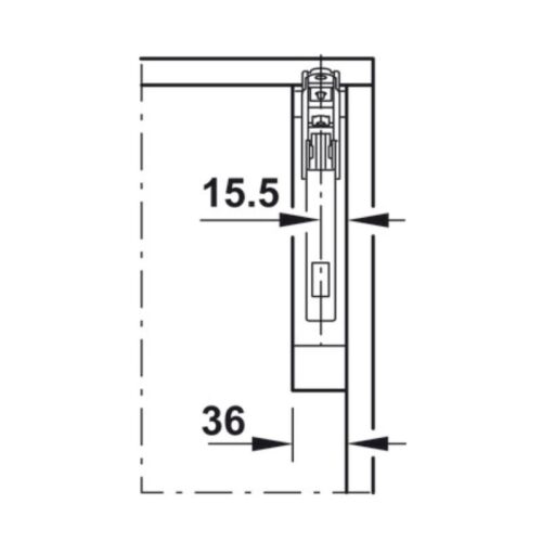 Bộ tay nâng FREE FLAP 1.7 Hafele 493.05.831 nắp xám 6 Thiết kế của Bộ tay nâng FREE FLAP 1.7 Hafele 493.05.831 nắp xám