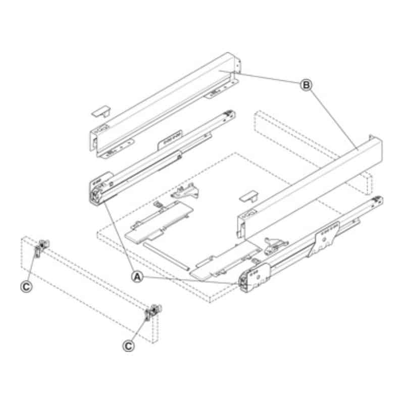 lap-dat-bo-ngan-keo-hafele-513-29-715 Lắp đặt Bộ ngăn kéo Hafele 513.29.715 Matrix Box P35 PTO SC 16/60/1200/500 mm trắng mờ